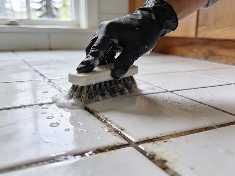 seattle deep cleaning service — tile grout detail scrub